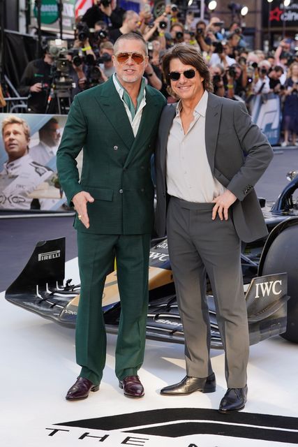 Brad Pitt and Tom Cruise attending the F1: The Movie European premiere at Cineworld Leicester Square, London (Ian West/PA)