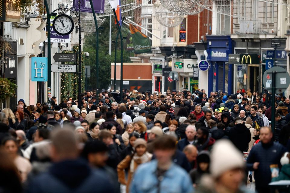 People walking on Grafton Street in Dublin. Photo: Arthur Carron/Collins