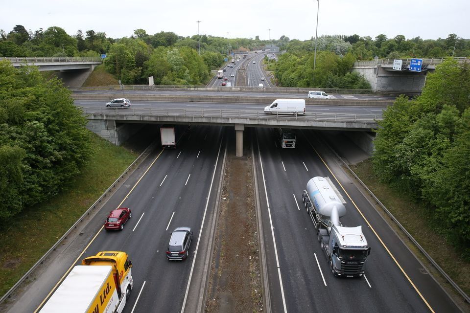 Traffic and travel Crashes causing delays on M50 and vehicle on