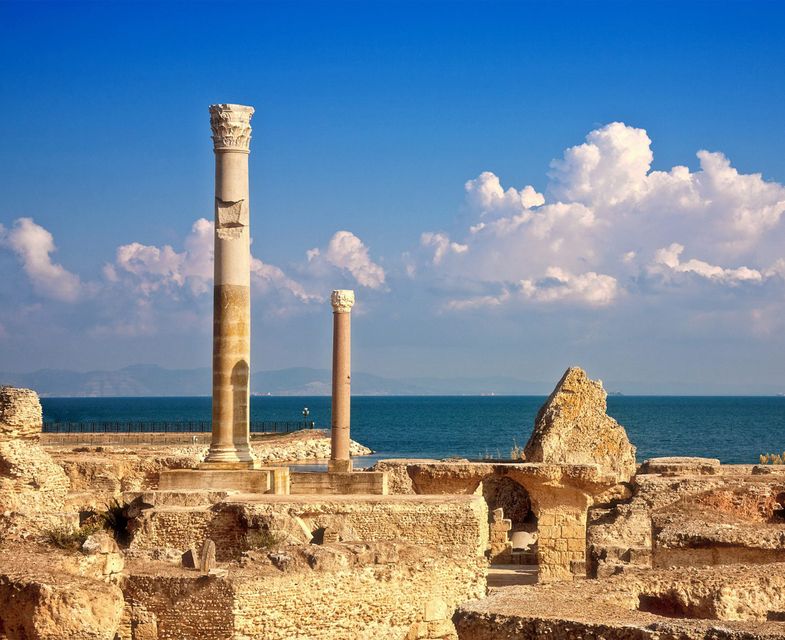 MIGHTY CARTHAGE: The scattered remains of the once-powerful sea-based empire of Carthage are set majestically before the Mediterranean, amidst the scent of rosemary and mint