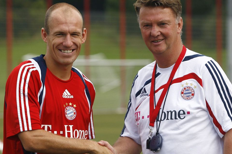 Louis Van Gaal signed Arjen Robben for Bayern Munich five years ago this week. Getty Images/Bongarts/Getty Images