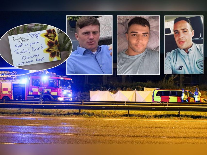 Dean Maguire, Karl Freeman and Graham Taylor died in the crash on Dublin's N7 in July 2021