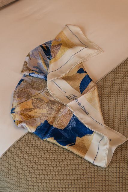 Silk scarf, €345, gdmonaco.com