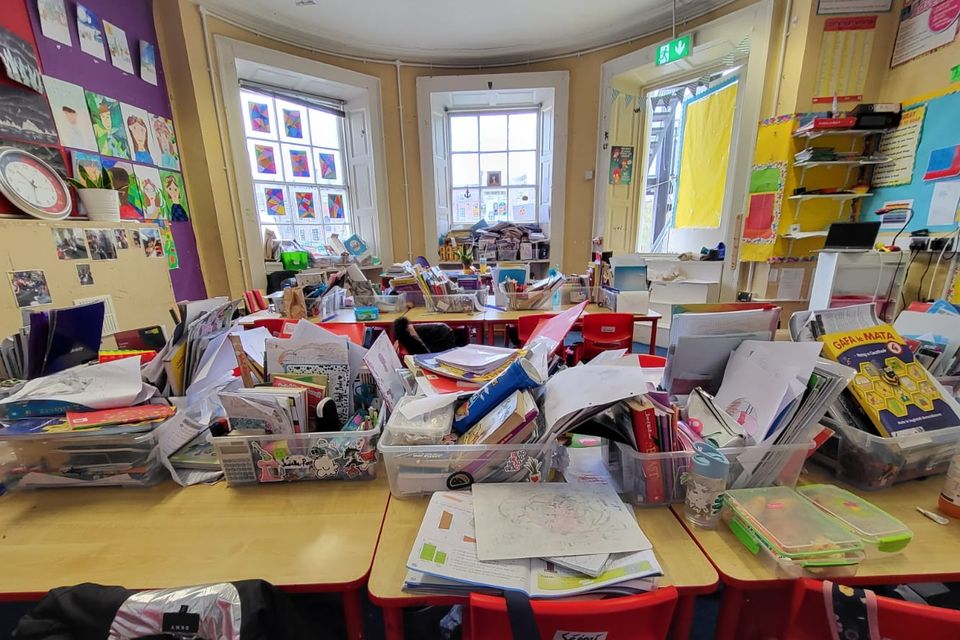 The cramped classrooms in Gaelscoil Choláiste Mhuire on Parnell Square