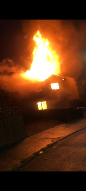 The house suffered extensive damage as a result of the blaze