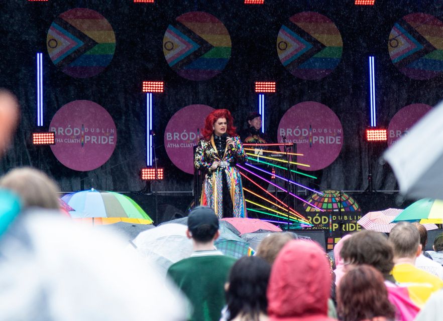 Performers take part in Dublin Pride events.  Photo: Evan Treacy/PA Wire