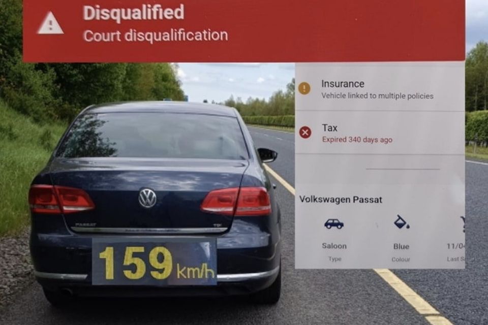 The driver of this vehicle failed a roadside drug test for cocaine and metamphetamines and a small quantity of cannabis was recovered from one of the passengers. Picture courtesy of An Garda Síochána  Laois Offaly 
