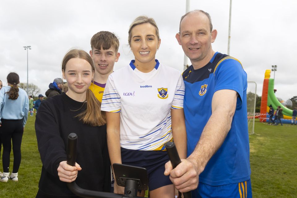 07/05/2023. Pictured at Gusserane Fittest Family are Sophie Rossiter, PJ Rossiter, Aoife Ryan and Darren Rossitter. Photograph: Patrick Browne