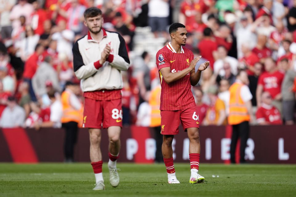 Le départ en attente de Trent Alexander-Arnold laisserait Conor Bradley comme le seul arrière droit reconnu (Peter Byrne / PA)
