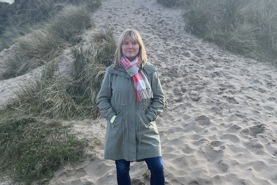 Cllr Sharon Tolan on Monrnington dunes.