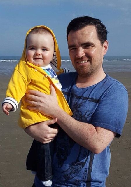 Shane is pictured with his son Clarke. Pic: Ciara Wilkinson