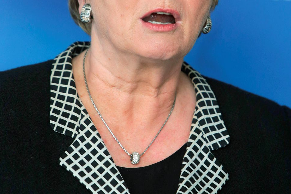 Frances Fitzgerald, TD, Minister for Justice speaks at the launch of the Courts Service Annual report. Picture credit; Damien Eagers / Irish Independent 13/7/2015
