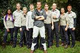 thumbnail: Undated handout photo issued by ITV of  (left to right) Jamelia, Laurence Fox, Emilia Fox, Tom Rosenthal, Bear Grylls, Vogue Williams, Mike Tindall, Dame Kelly Holmes and Max George, in the forthcoming ITV show Bear Grylls' Mission Survive on ITV