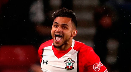 Sofiane Boufal of Southampton celebrates with teammates after scoring his sides first goal   Photo: Getty