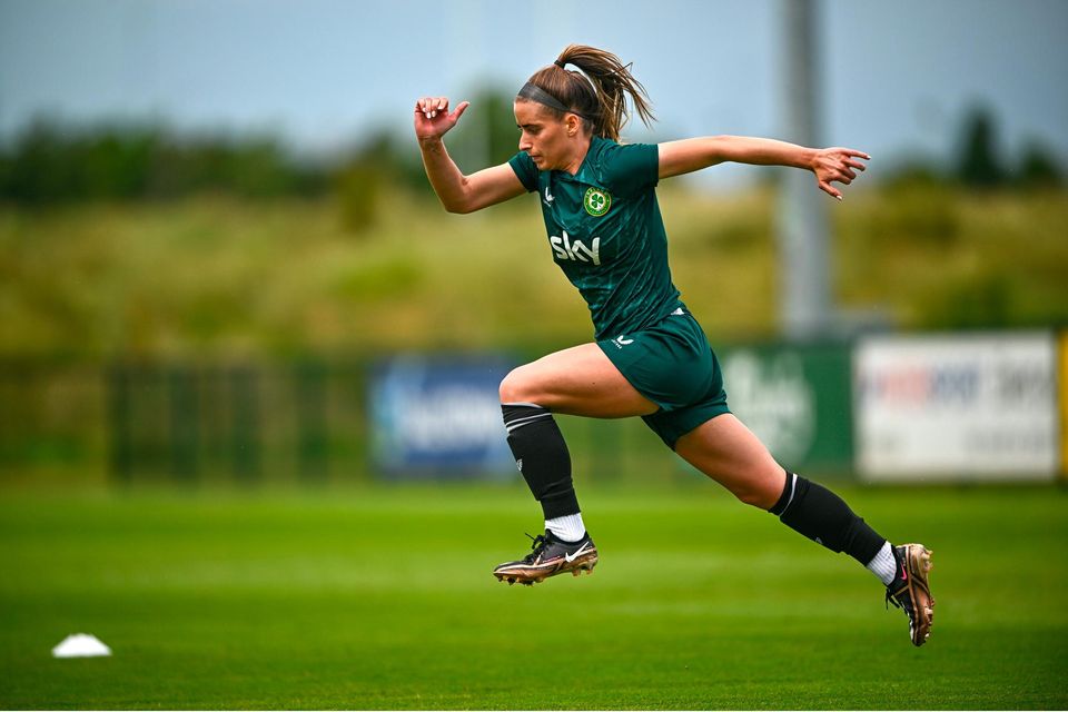 Ireland's Chloe Mustaki during a training session at the FAI National Training Centre in Abbotstown. Photo: Harry Murphy/Sportsfile
