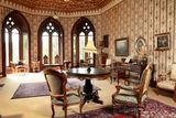 thumbnail: The drawing room with Gothic relief ceiling and soaring arched windows