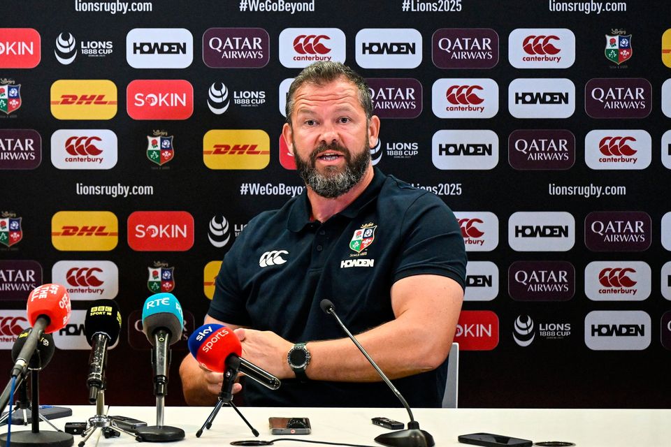 Lions head coach Andy Farrell has handed a big opportunity to England half-backs Alex Mitchell and Fin Smith. Photo: Brendan Moran/Sportsfile