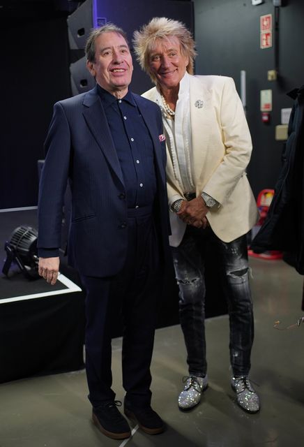 Jools Holland and Sir Rod Stewart were among the first This Morning guests welcomed by Ben Shephard and Cat Deeley (Yui Mok/PA)