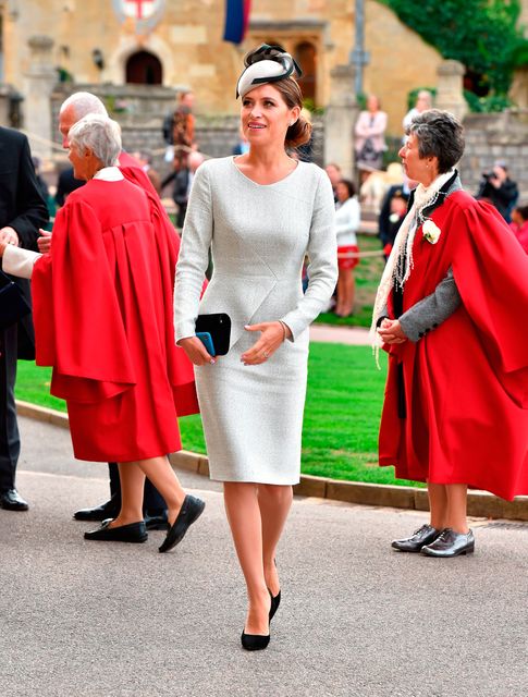 Guests arrive at the grounds of Windsor Castle during the wedding of Princess Eugenie to Jack Brooksbank at St George's Chapel in Windsor Castle