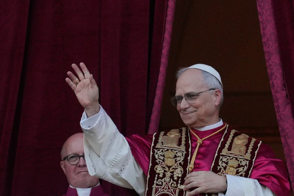 Pope Leo XIV appears at the balcony of St Peter's Basilica at the Vatican. Photo: AP