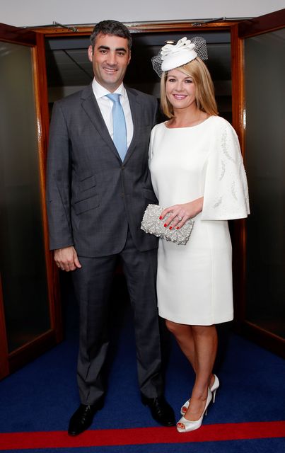 Broadcaster Claire Byrne with her Husband Gerry Scollan on their wedding day. Photo: Conor McCabe