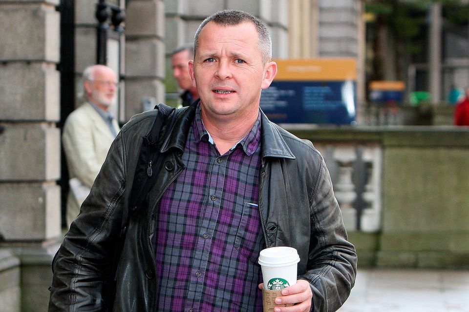 Richard Boyd-Barrett picked up a Starbucks on his way to Leinster House yesterday. Picture: Tom Burke