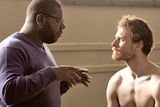 thumbnail: Steve McQueen with Michael Fassbender on set in Hunger