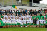 thumbnail: The Kilcoole team who won the Wicklow LGFA Junior football title after defeating Éire Óg Greystones in the final in Bray on Saturday. 
