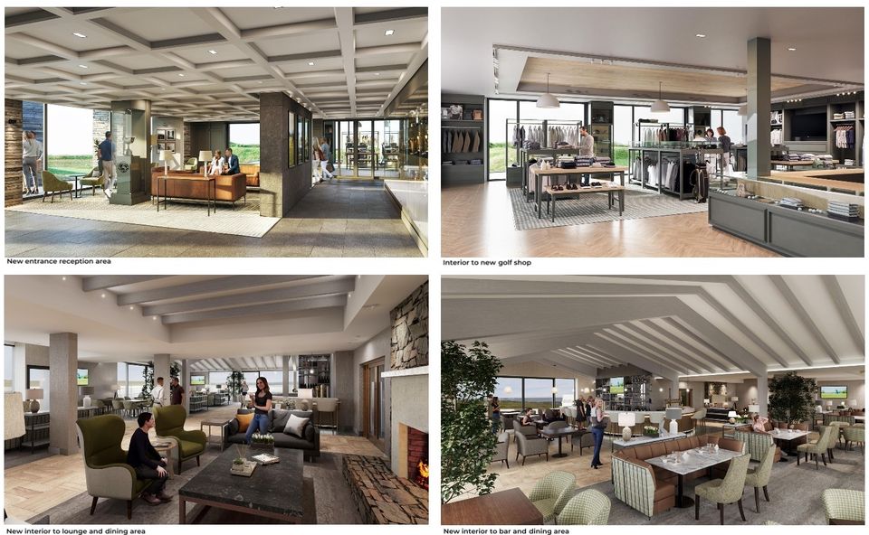 The interior designs for the clubhouse at Lahinch Golf Club in Clare.