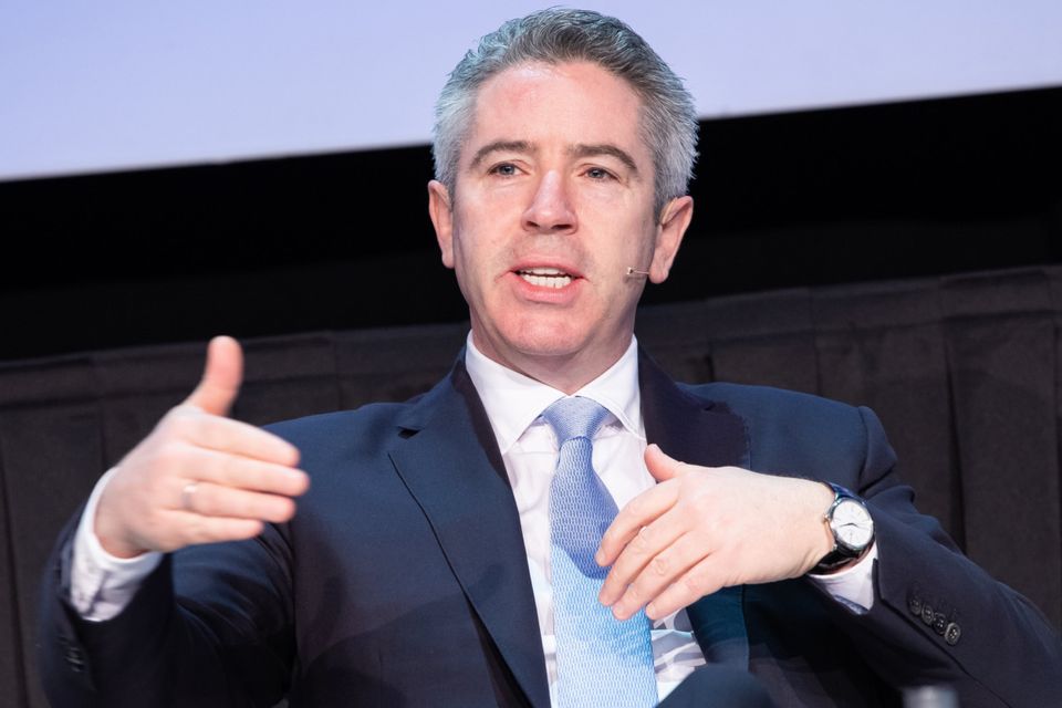 Venture: Embraer’s John Slattery speaking at the ‘Airfinance Journal’ Dublin 2020 Conference. Photo: Mark Harrison