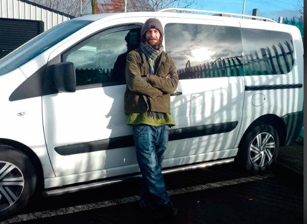 Micheal with his camper van