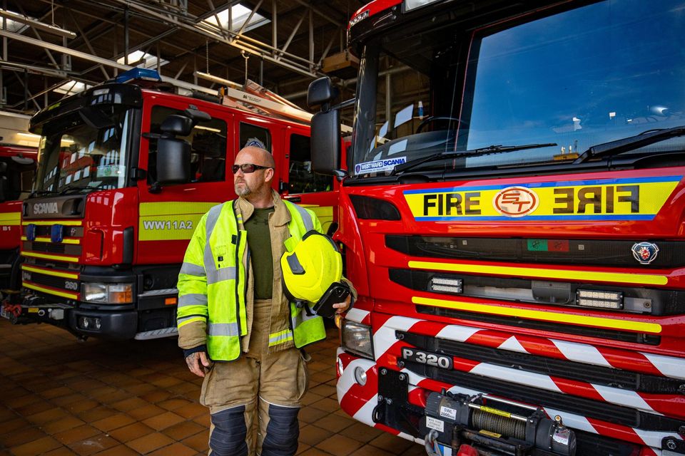 Brian Murray, who is a retained firefighter at Bray station in Co Wicklow. Photo: Mark Condren