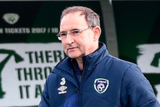 thumbnail: A happy-looking Martin O’Neill greets members of his squad at Abbotstown. Photo: David Maher/Sportsfile