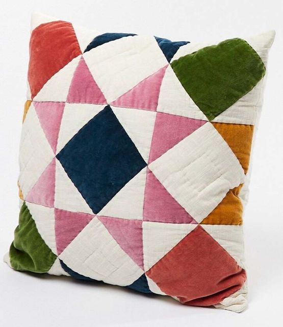 Patchwork cushion, €39, Oliver Bonas; oliverbonas.com 