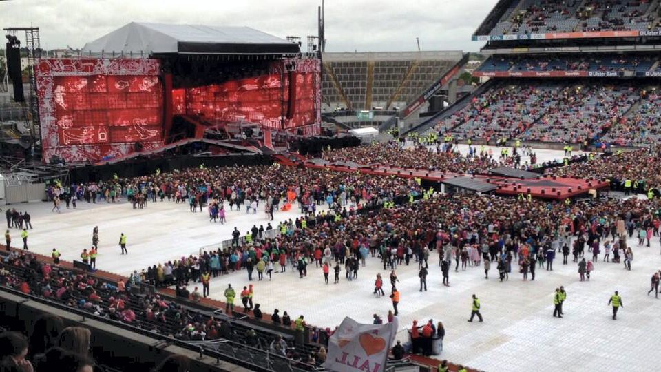 The official Croke Park Twitter account posted this photo of the crowds filling up before the One Direction show