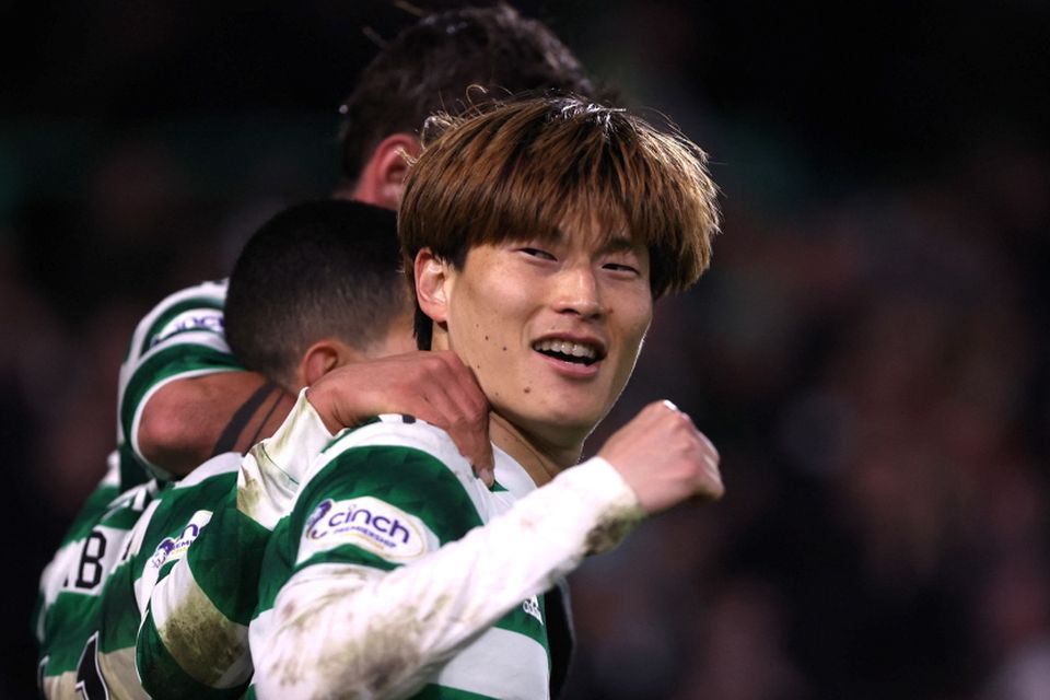 Celtic's Alexandro Bernabei celebrates scoring their side's second