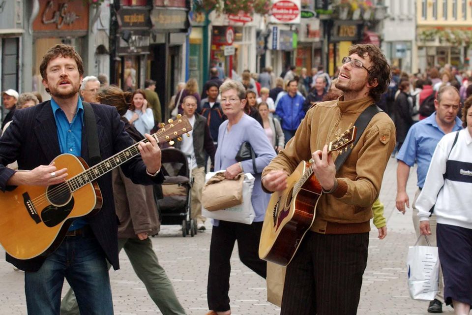 Talent: Steve and Joe Wall busking in Galway in 2001.