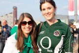 thumbnail: Fans Hillary Gray, from Monaghan, and Aisling Smyth, from Meath.