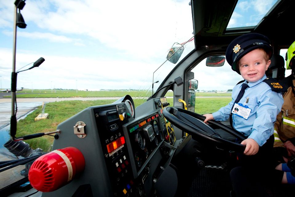 Ceejay McAardle (4) was made an honorary Garda this year, in light of his bravery in his cancer battle  Photo: Sean Curtin