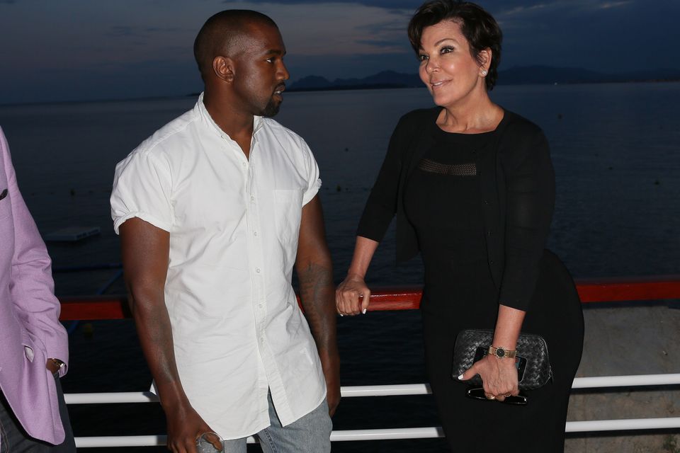 Kanye West and Kris Jenner pose together in Cap d'Antibes, France
