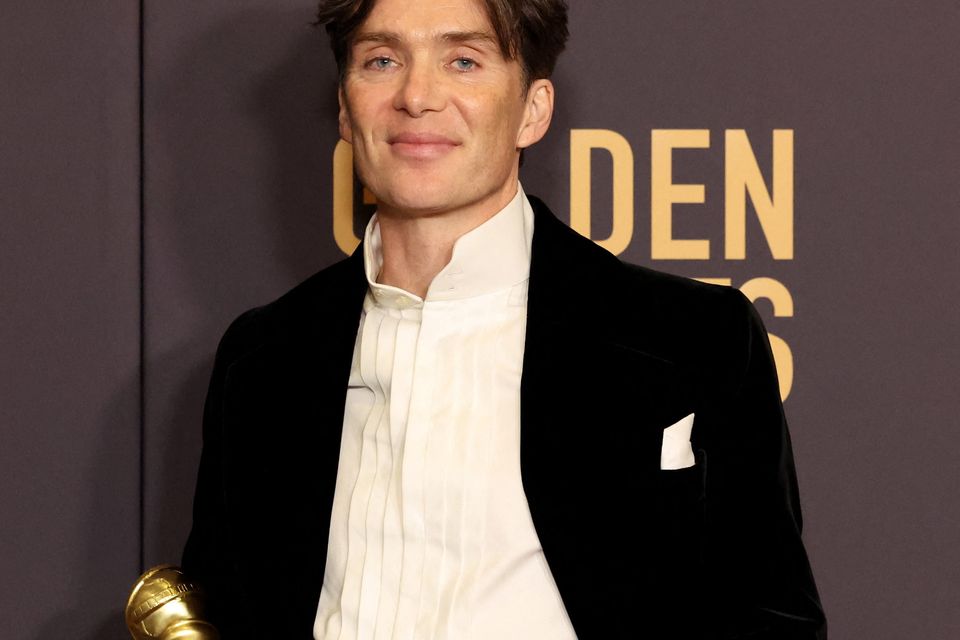 Cillian Murphy, winner of the award for Best Performance by a Male Actor in a Motion Picture for "Oppenheimer", poses at the 81st Annual Golden Globe Awards in Beverly Hills, California, U.S., January 7, 2024. REUTERS/Mario Anzuoni