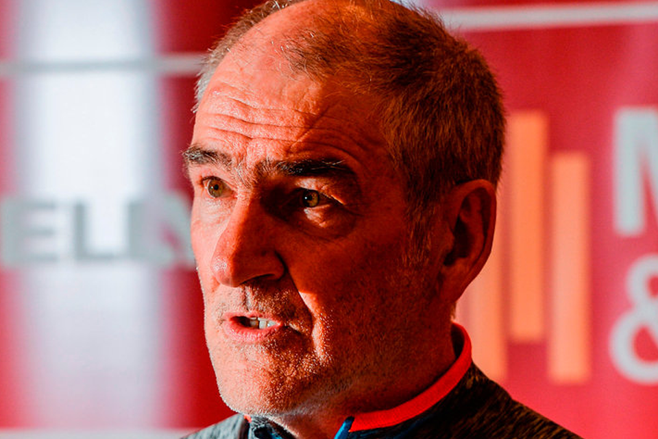 Tyrone boss Mickey Harte, pictured during a press conference at the Tyrone Centre of Excellence in Garvaghy yesterday. Photo: Sportsfile