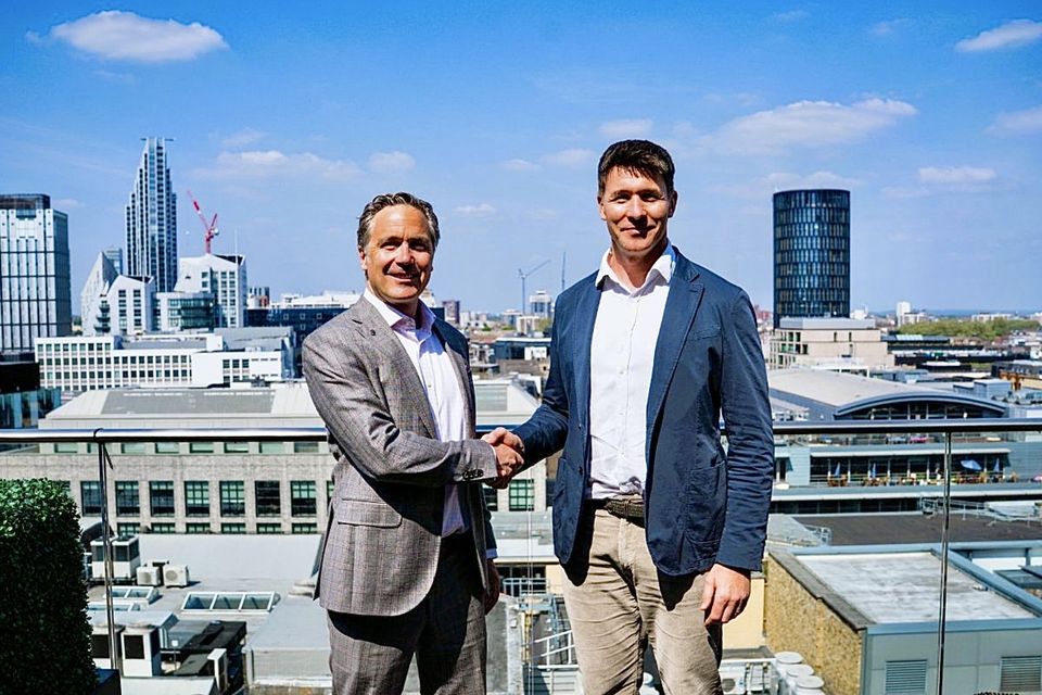 Justin Jacober, CEO, UrbanVolt; and Conor Sheehy, head of warehouse finance, HSBC Innovation Banking UK