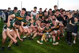 thumbnail: The Kerry team celebrate with the Noel Walsh cup after winning the Munster U-20 Football Championship Final against Cork at Austin Stack Park in Tralee. Photo by Sportsfile