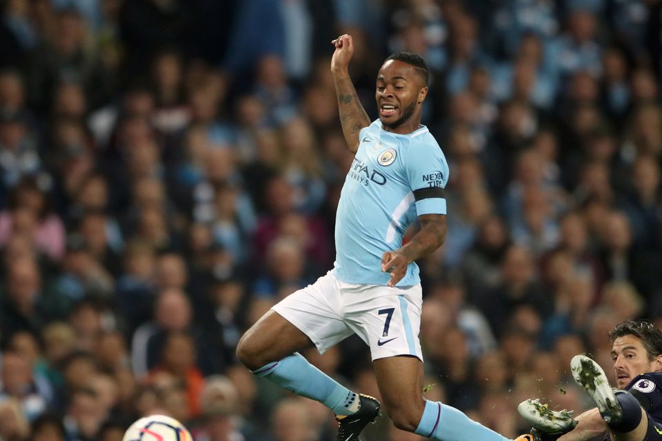 Raheem Sterling earned a draw for Manchester City against Everton