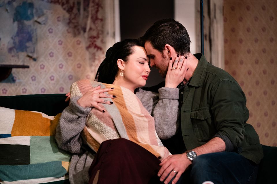 Shona McGarty and Colin O’Donoghue in 2:22 A Ghost Story. Photo: Helen Murray