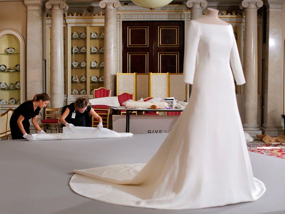 Meghan wedding 2025 dress display