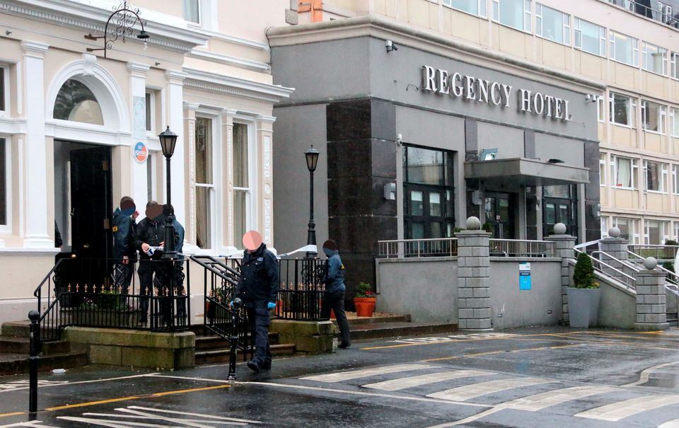 The scene of a shooting at the Regency Hotel on the Swords Road this afternoon... Picture Colin Keegan