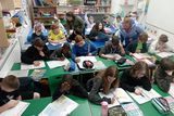 thumbnail: Pupils squeeze into a classroom at Fermoy Educate Together