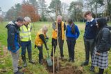 thumbnail: All the way from the USA Lori Sheehan with her husband Global President of Lions Club Brian Sheehan plants one of many trees at Maurice O'Donoghue Park with local secondary school students. Pictured l-r were: Denis Doolan (Lions Club President Killarney) John Fuller Lori Sheehan Global Lions Club President Brian Sheehan Aoibhín Kelly (St Brigid's Killarney) Sean O'Leary (St Brendan's College) and Aliza Gul (Killarney Community College). Photo by Marie Carroll-O'Sullivan.